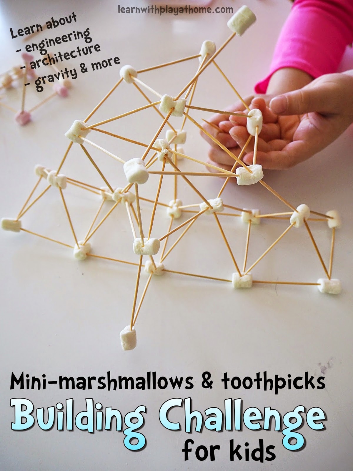 Learn With Play At Home Mini marshmallow And Toothpick Building Challenge For Kids