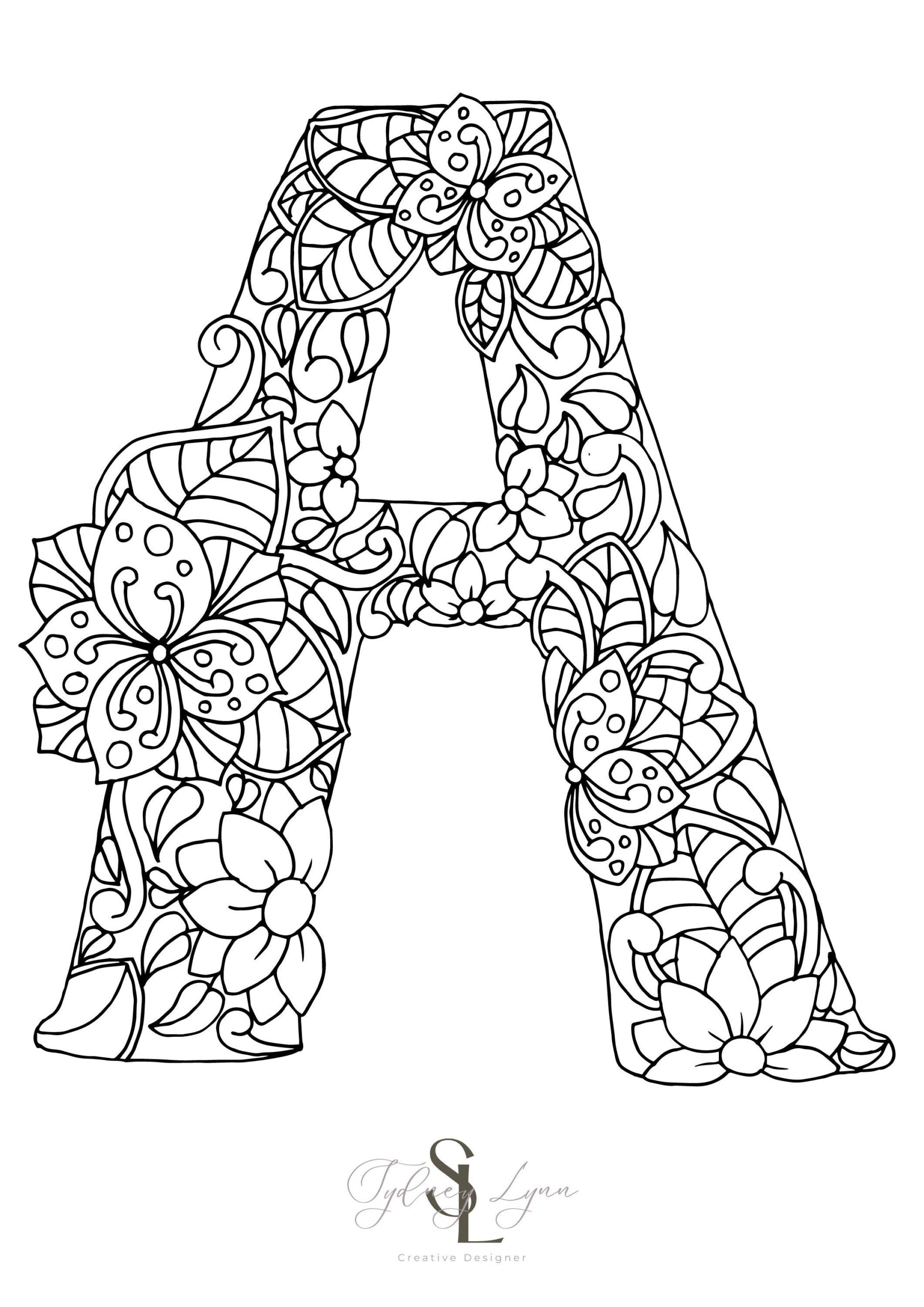 Letter a Coloring Page Etsy