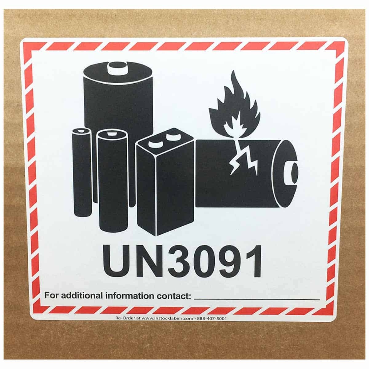 Lithium Ion Battery UN3091 D O T Semi Gloss Labels InStockLabels Lithium Ion Battery UN3091 D O T Semi Gloss Labels InStockLabels