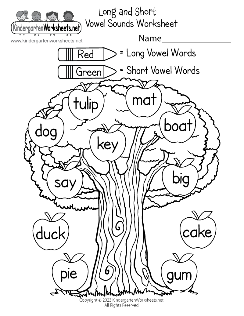 long and short vowels worksheets