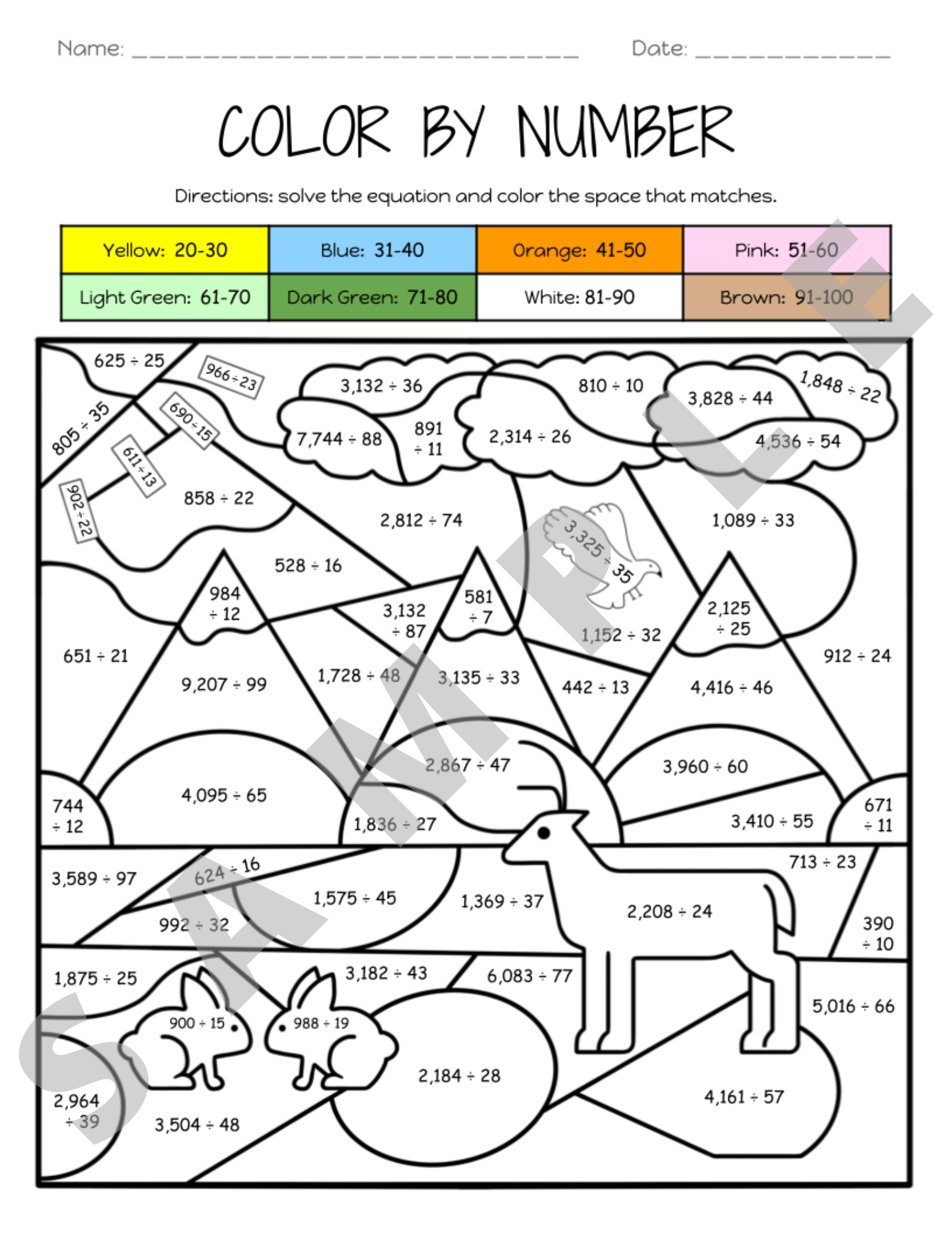 color by number division color by number division