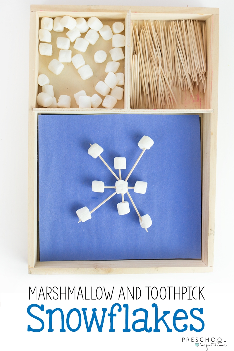 Marshmallow And Toothpick Snowflake STEM Activity