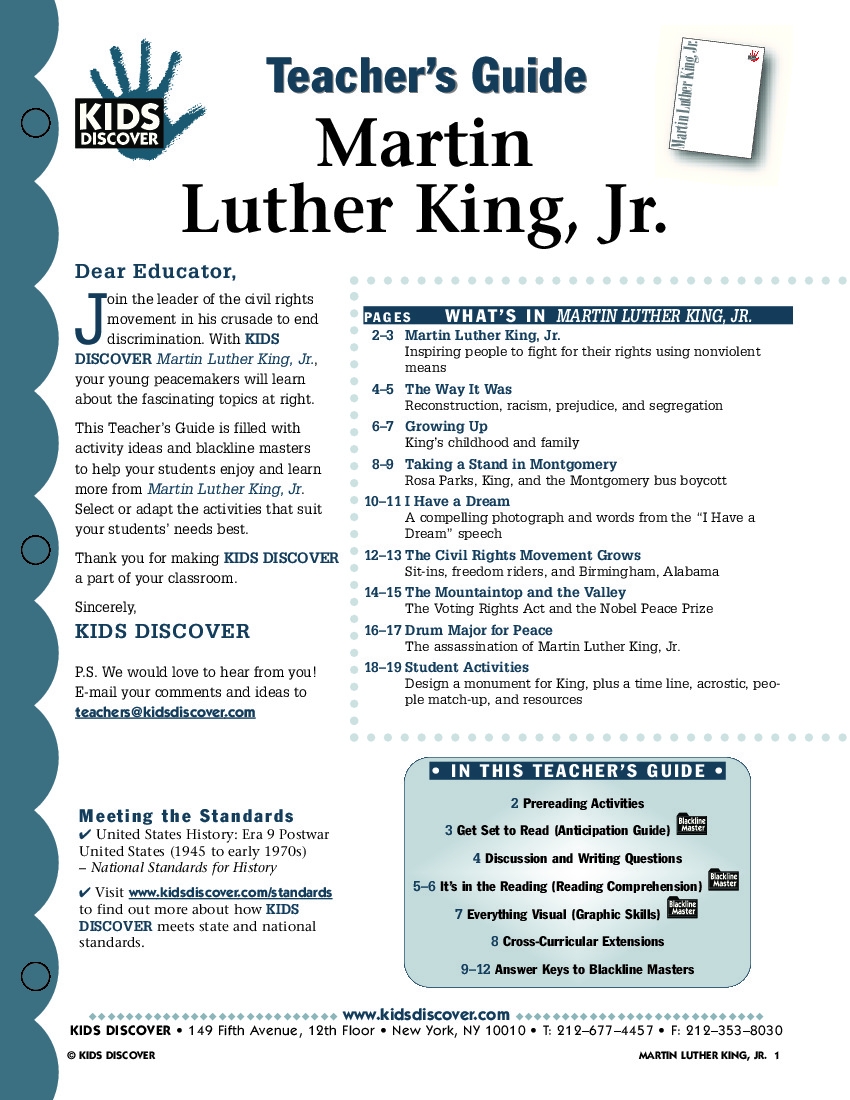 Martin Luther King Jr Kids Discover Martin Luther King Jr Kids Discover