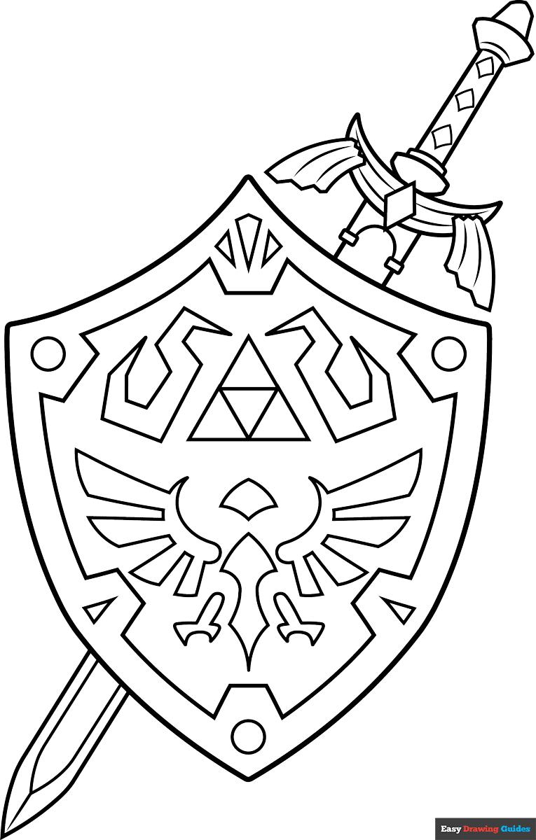 legend of zelda coloring pages