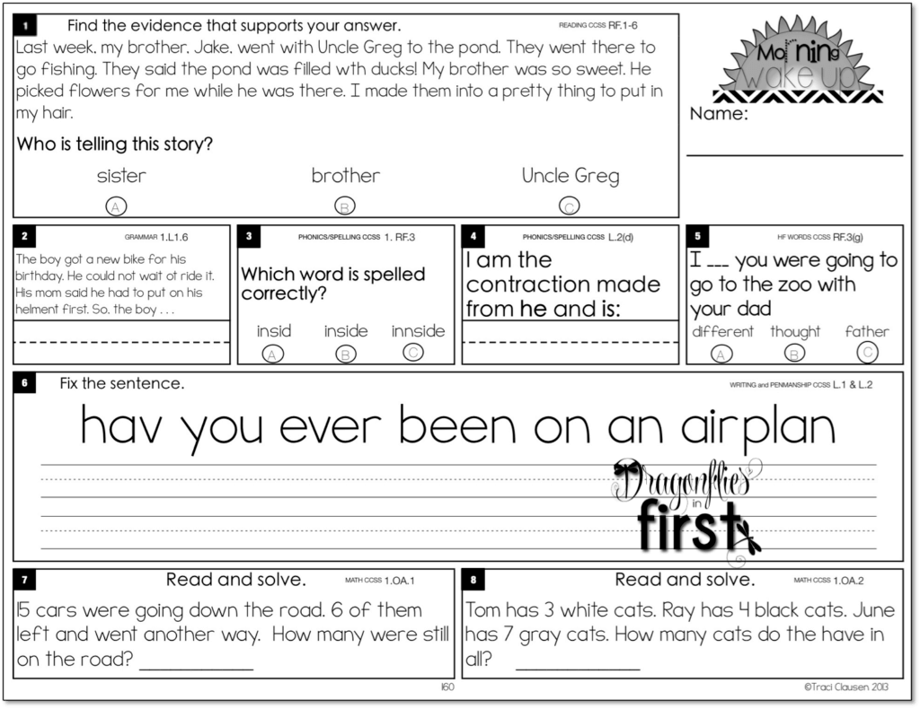 second grade morning work second grade morning work