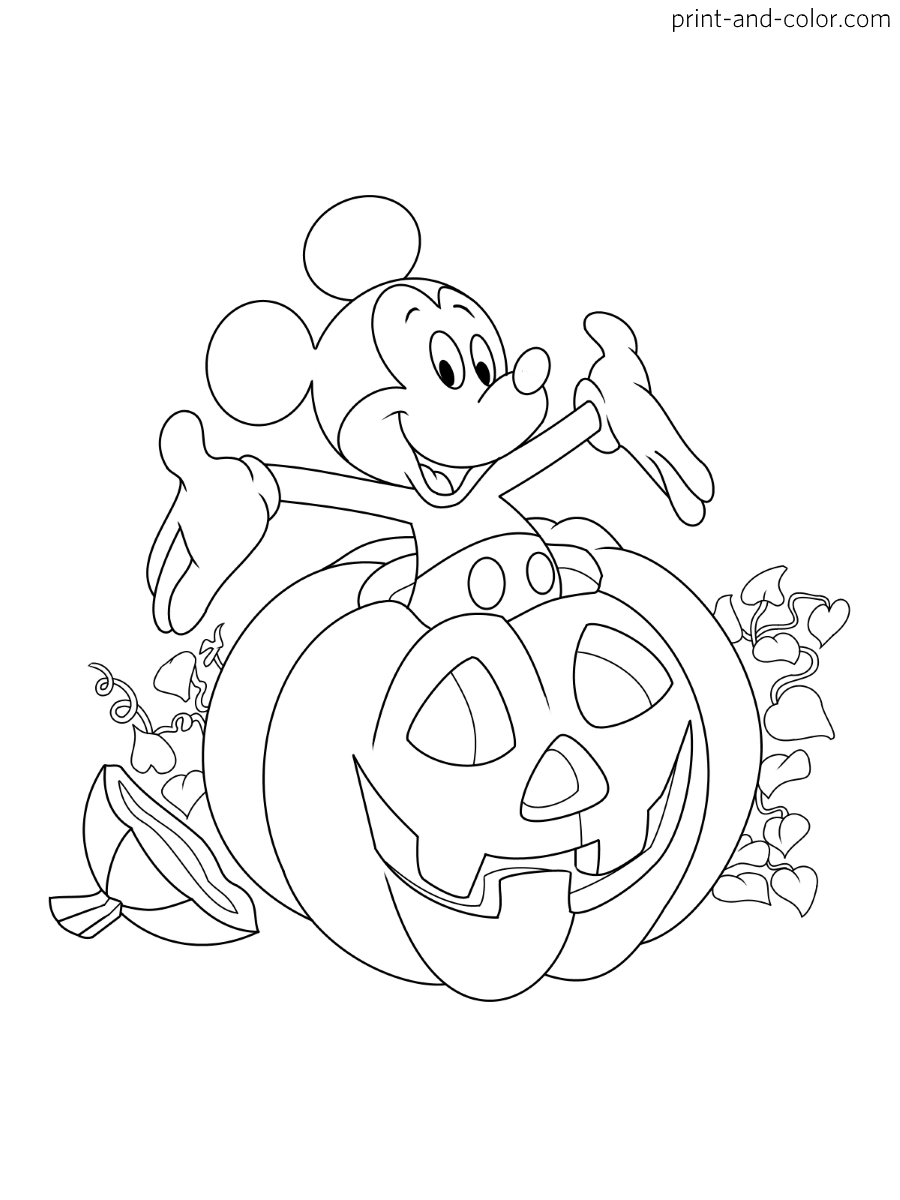 disney halloween coloring pages