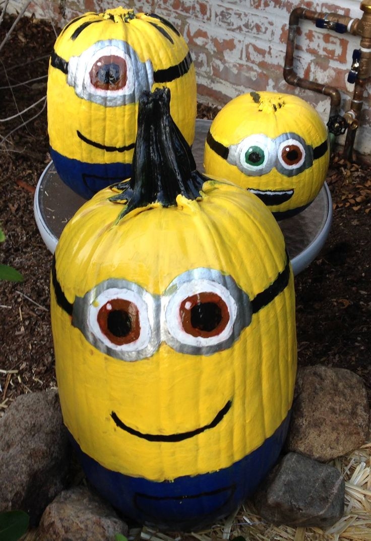 Minions Pumpkins Stuart Kevin And Bob 