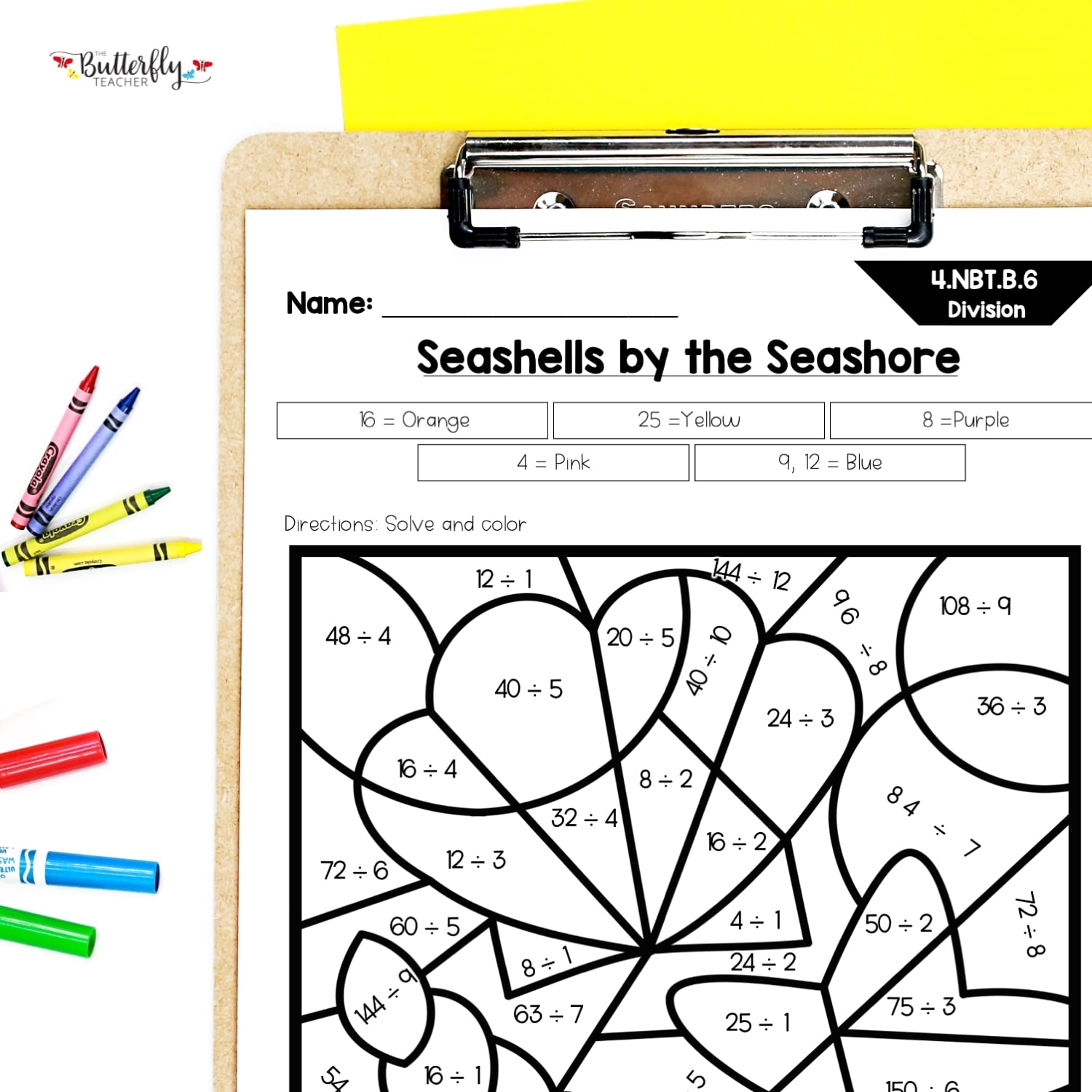division color by number free