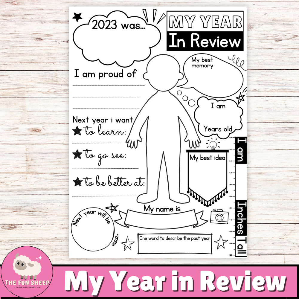 My Year In Review End Of The Year Printable Activity Worksheet Coloring Page Made By Teachers