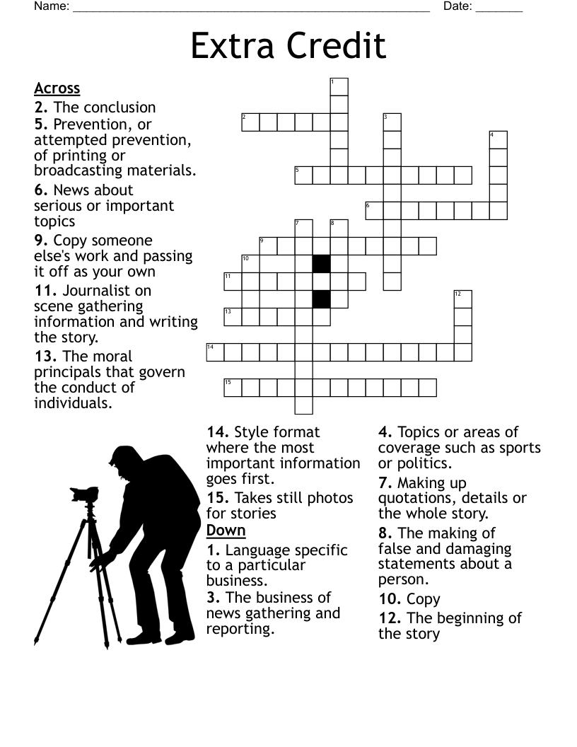 Newspaper Vocabulary Crossword WordMint