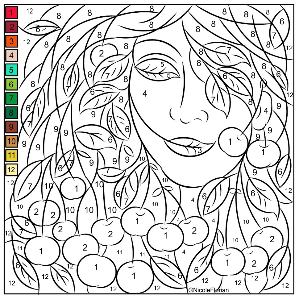 Nicole s Free Coloring Pages COLOR BY NUMBER COLORING PAGES