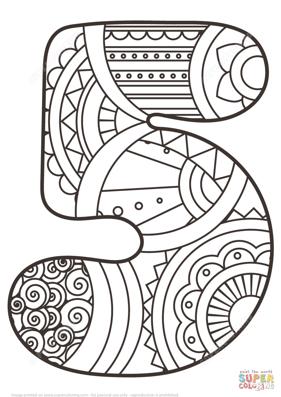 Number 5 30 Free Printable Coloring Pages Number 5 30 Free Printable Coloring Pages