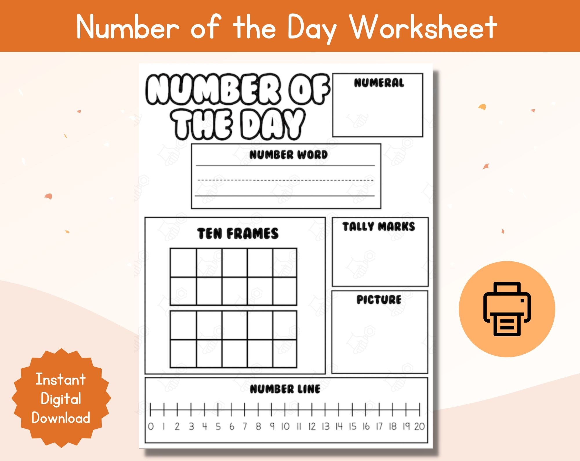 number of the day worksheet