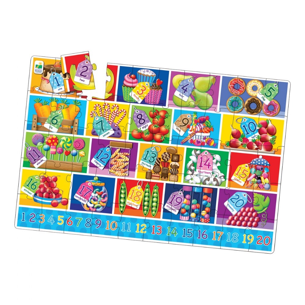 Numbers 1 20 Jumbo Floor Puzzle 50 Pieces Numbers 1 20 Jumbo Floor Puzzle 50 Pieces
