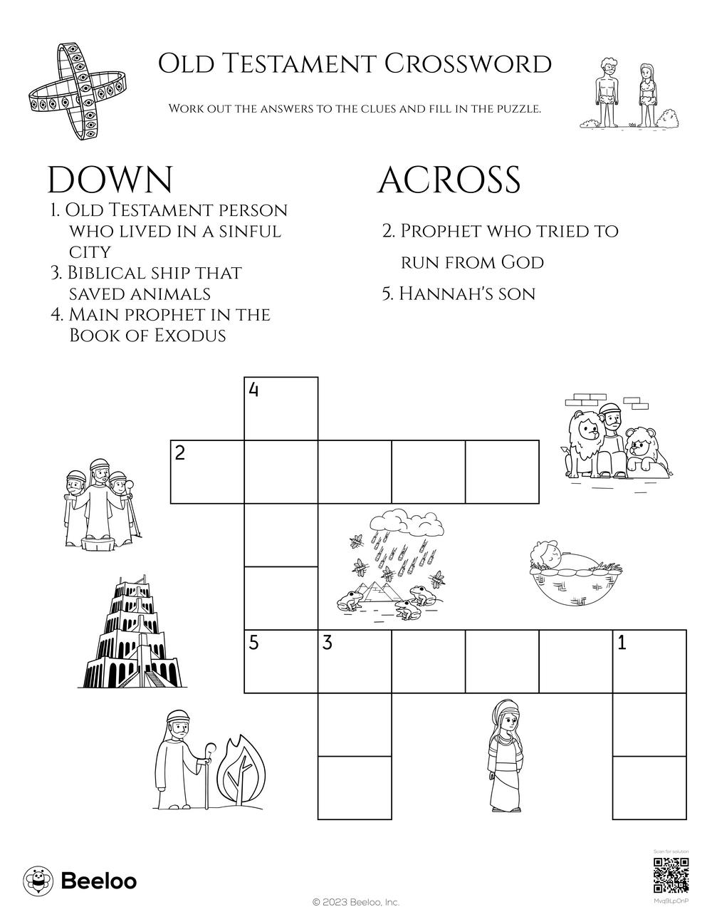 Old Testament Crossword Beeloo Printable Crafts And Activities For Kids Old Testament Crossword Beeloo Printable Crafts And Activities For Kids