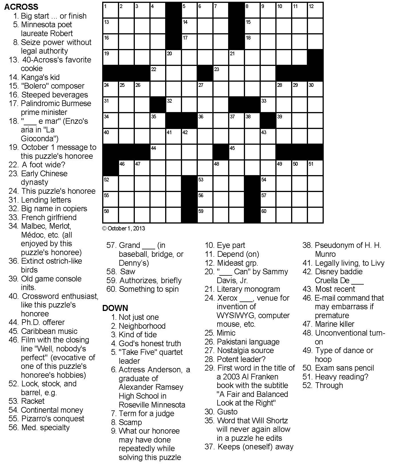 One Who Cannot Be Shut Down Crossword Puzzle One Who Cannot Be Shut Down Crossword Puzzle