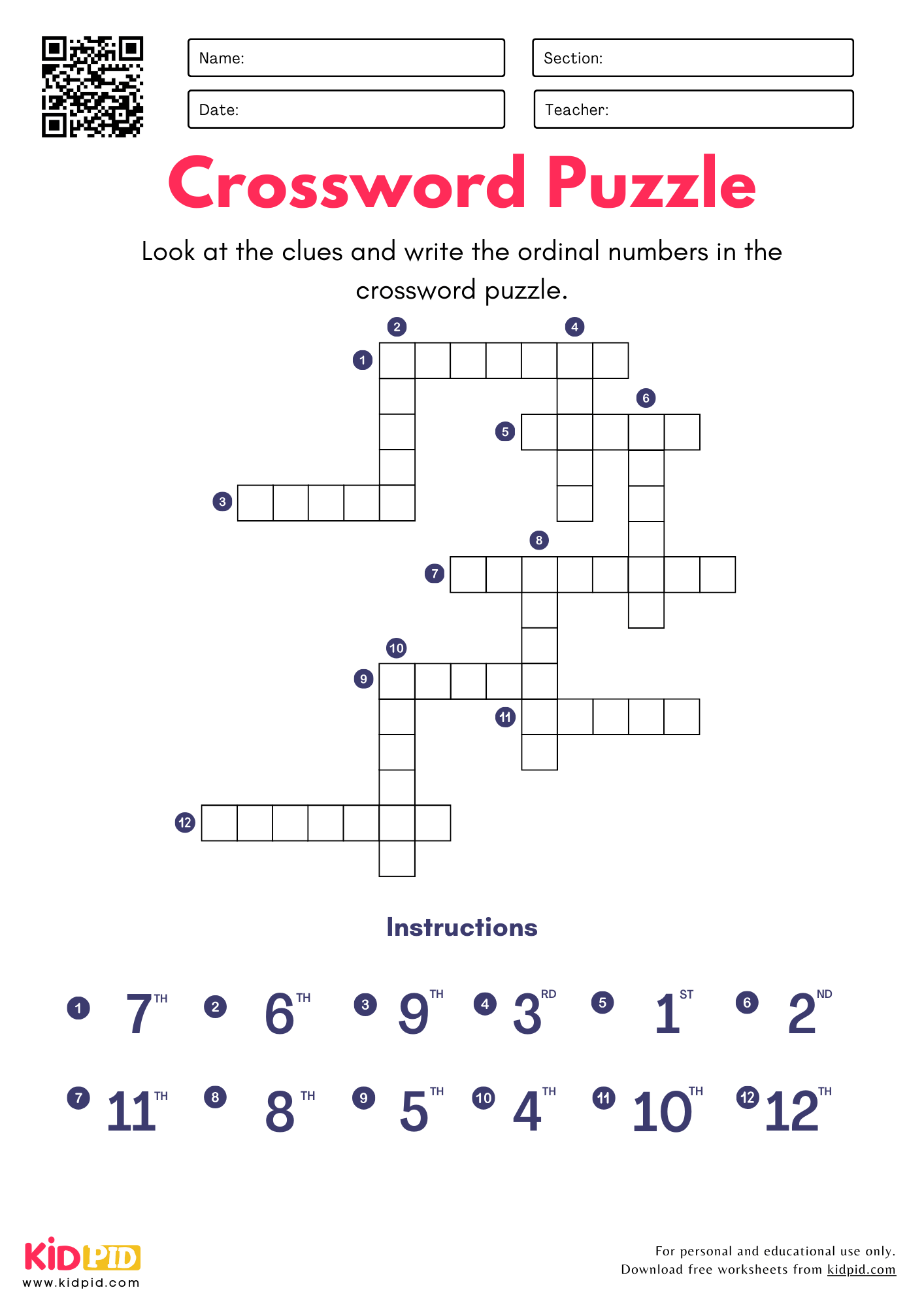 crosswords for first graders crosswords for first graders