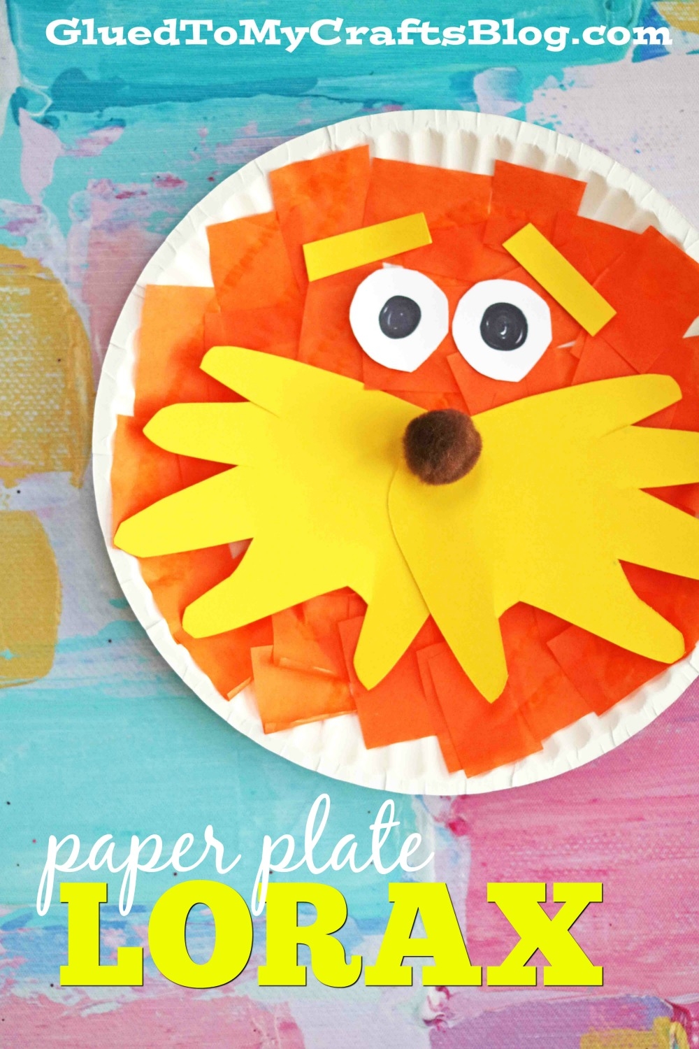 lorax paper plate craft lorax paper plate craft