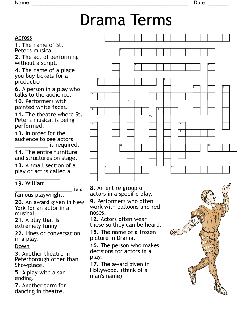 Parts Of The Stage Crossword WordMint Parts Of The Stage Crossword WordMint