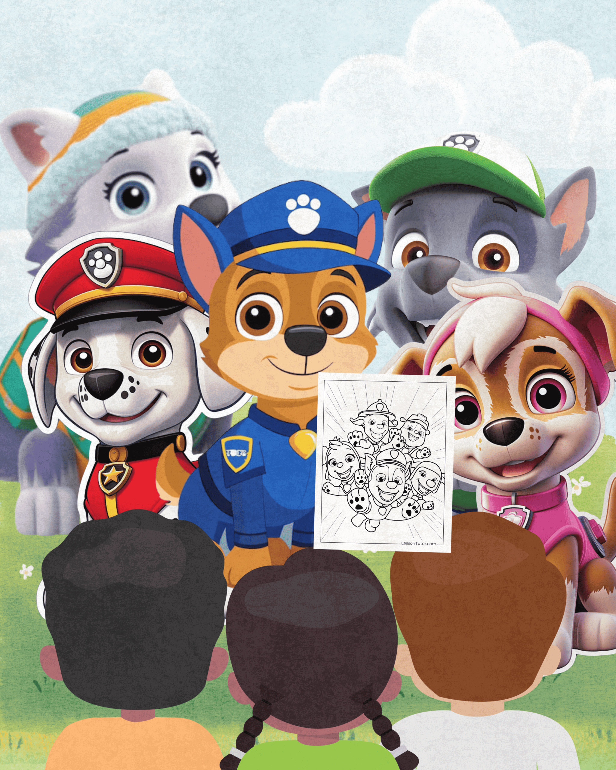 coloring page paw patrol