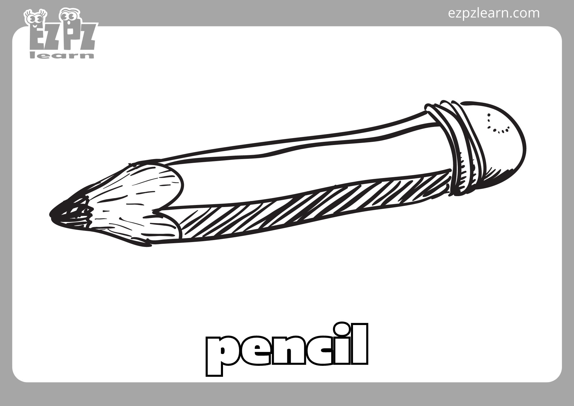 coloring pages of a pencil