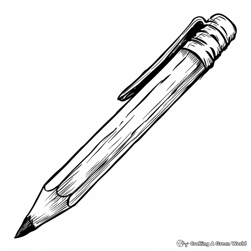 Pencil Coloring Pages Free Printable 