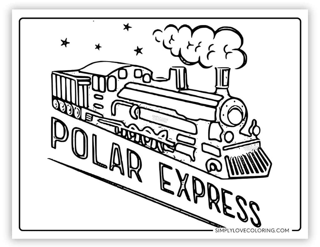 Polar Express Coloring Pages Free PDF Printables Simply Love Coloring