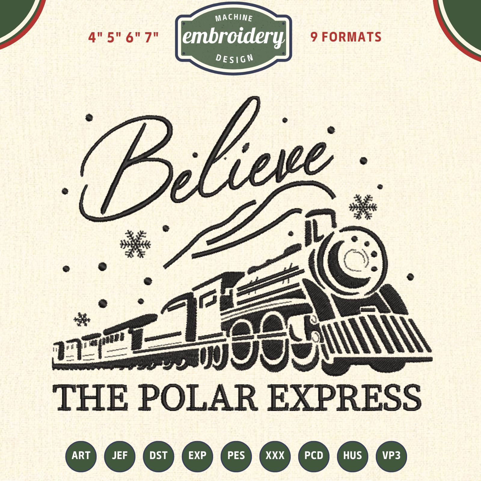 Polar Express Embroidery Design Christmas Machine Embroidery Files instant Download Etsy