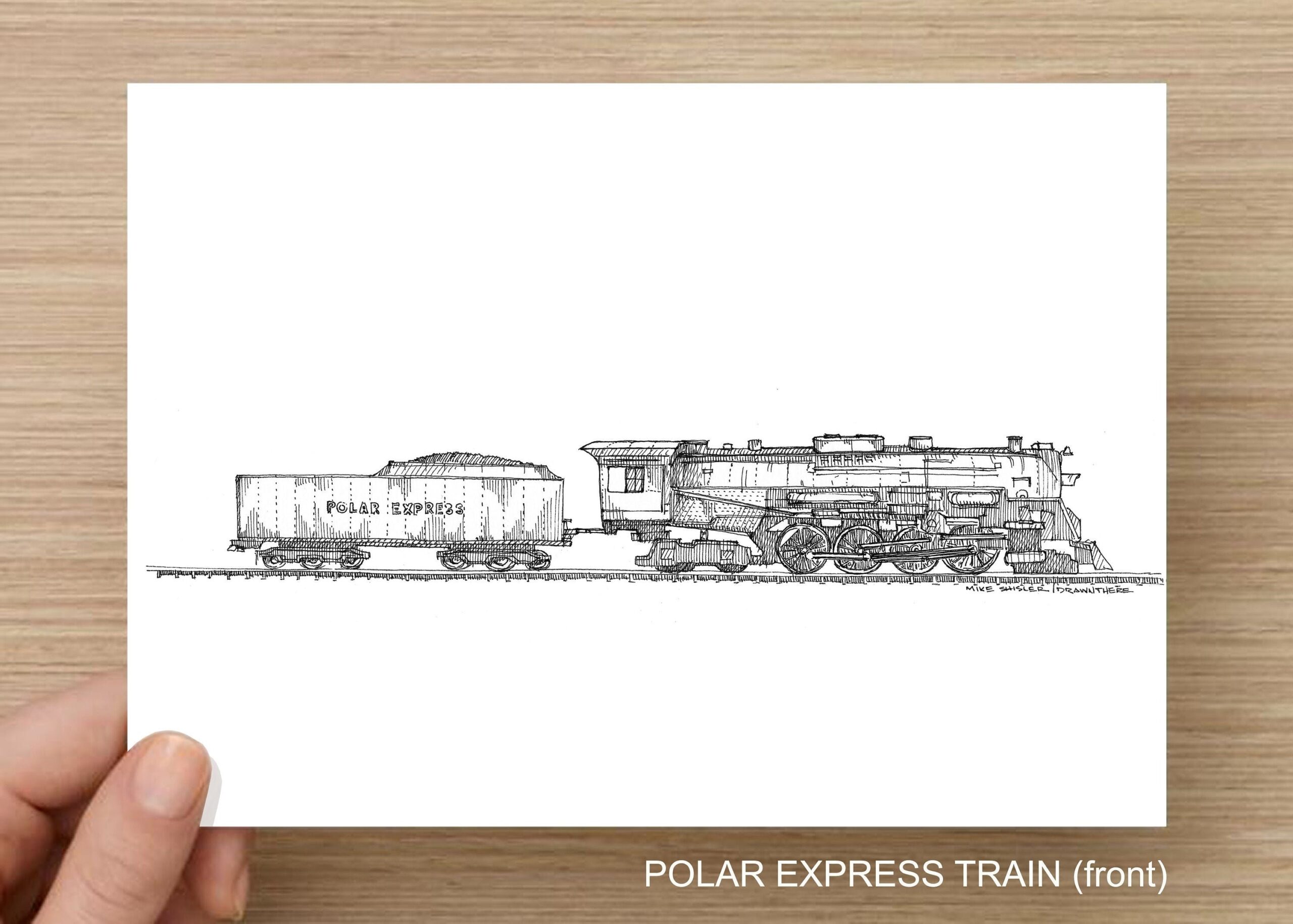 POLAR EXPRESS LOCOMOTIVE Train Steam Engine Railroad Drawing Pen And Ink Line Drawing Sketchbook Art Art Print Drawn There Etsy POLAR EXPRESS LOCOMOTIVE Train Steam Engine Railroad Drawing Pen And Ink Line Drawing Sketchbook Art Art Print Drawn There Etsy