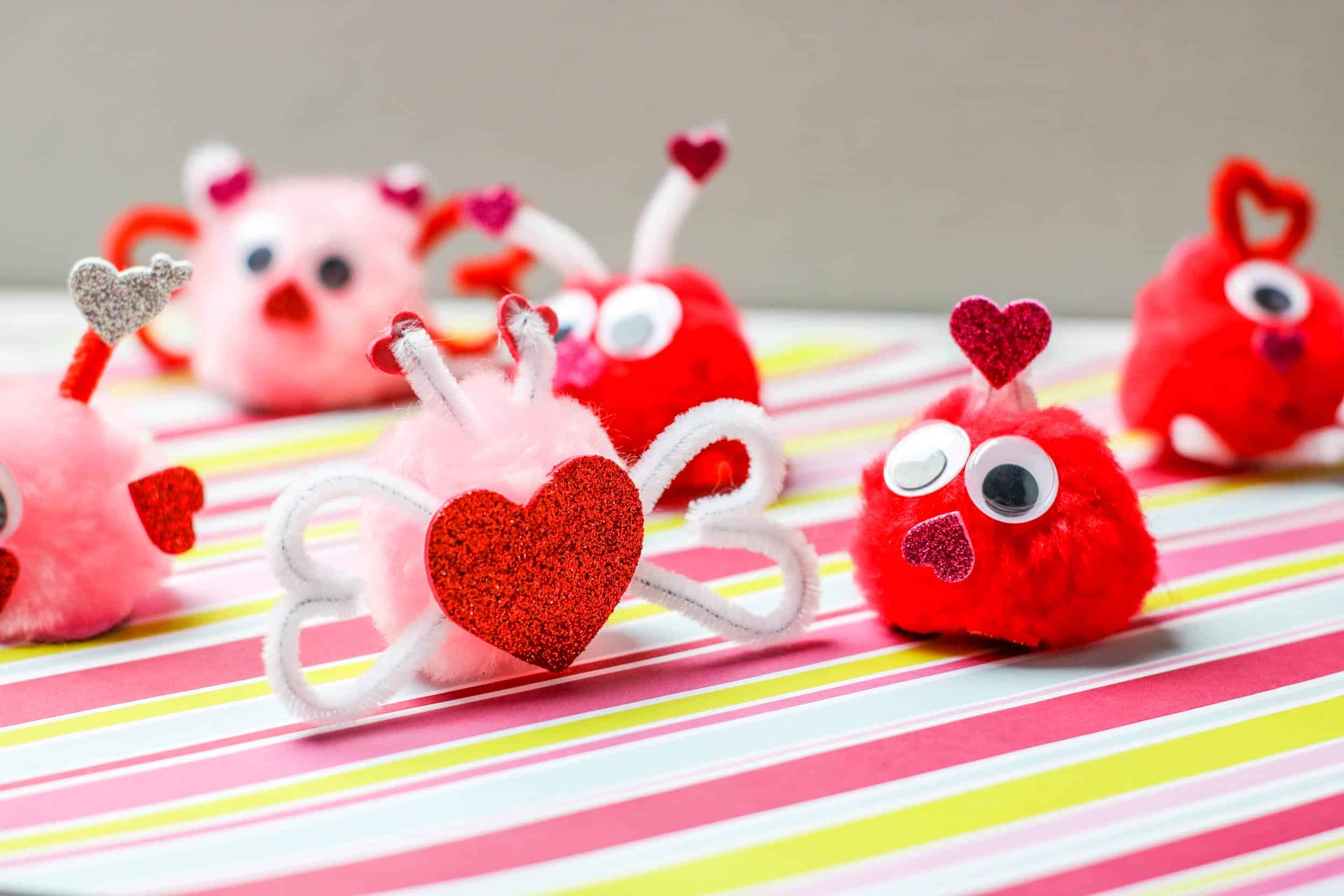 Pom Pom Love Bugs Valentine s Day Craft Only Passionate Curiosity Pom Pom Love Bugs Valentine s Day Craft Only Passionate Curiosity