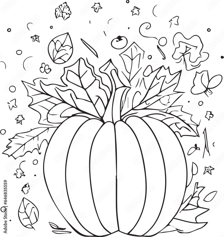 Preschool Harvest Coloring Pages Printable Harvest Festival Coloring Pages Fall Themed Coloring Pages Kindergarten Fall Coloring Pages Stock Vector Adobe Stock