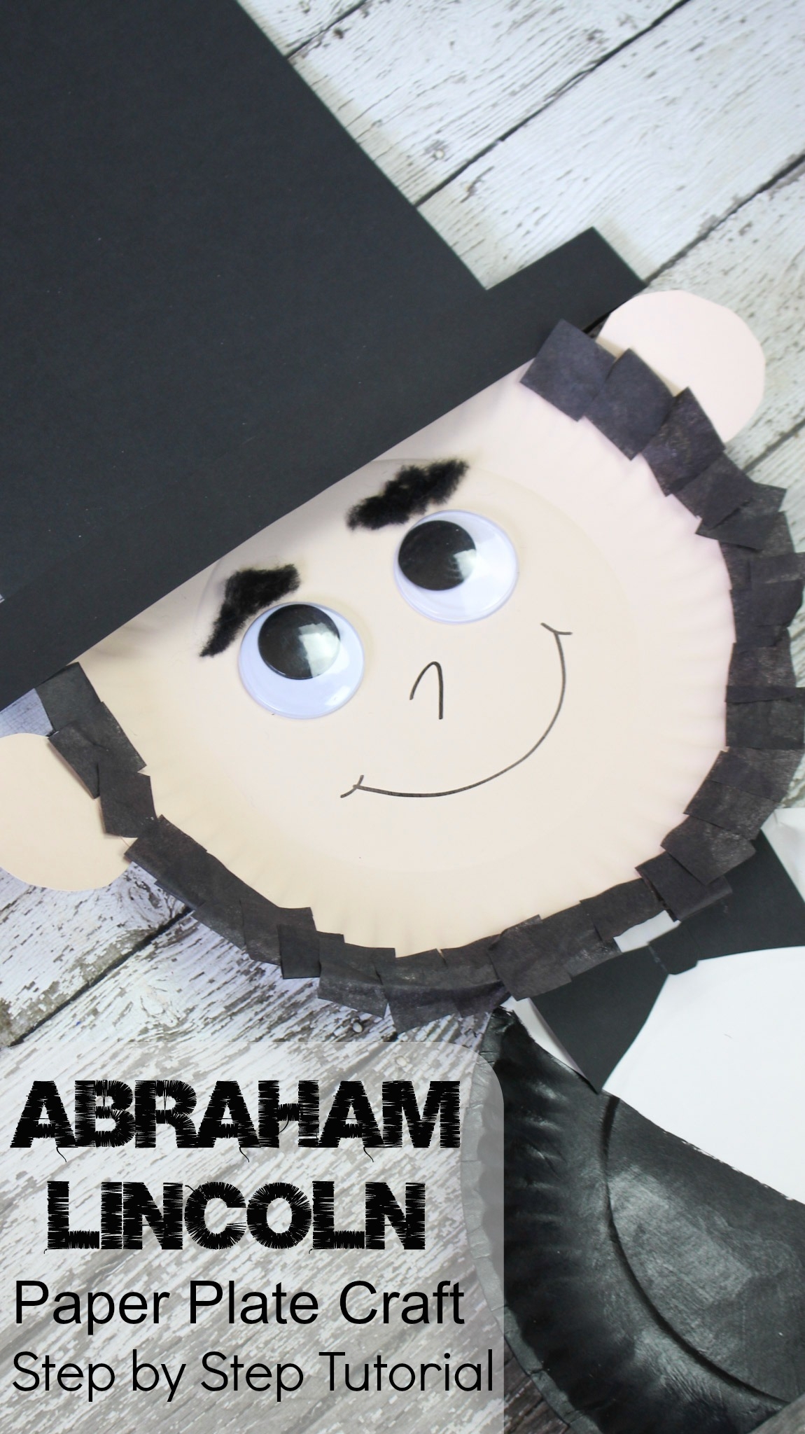 President s Day Abraham Lincoln Paper Plate Kid s Craft President s Day Abraham Lincoln Paper Plate Kid s Craft