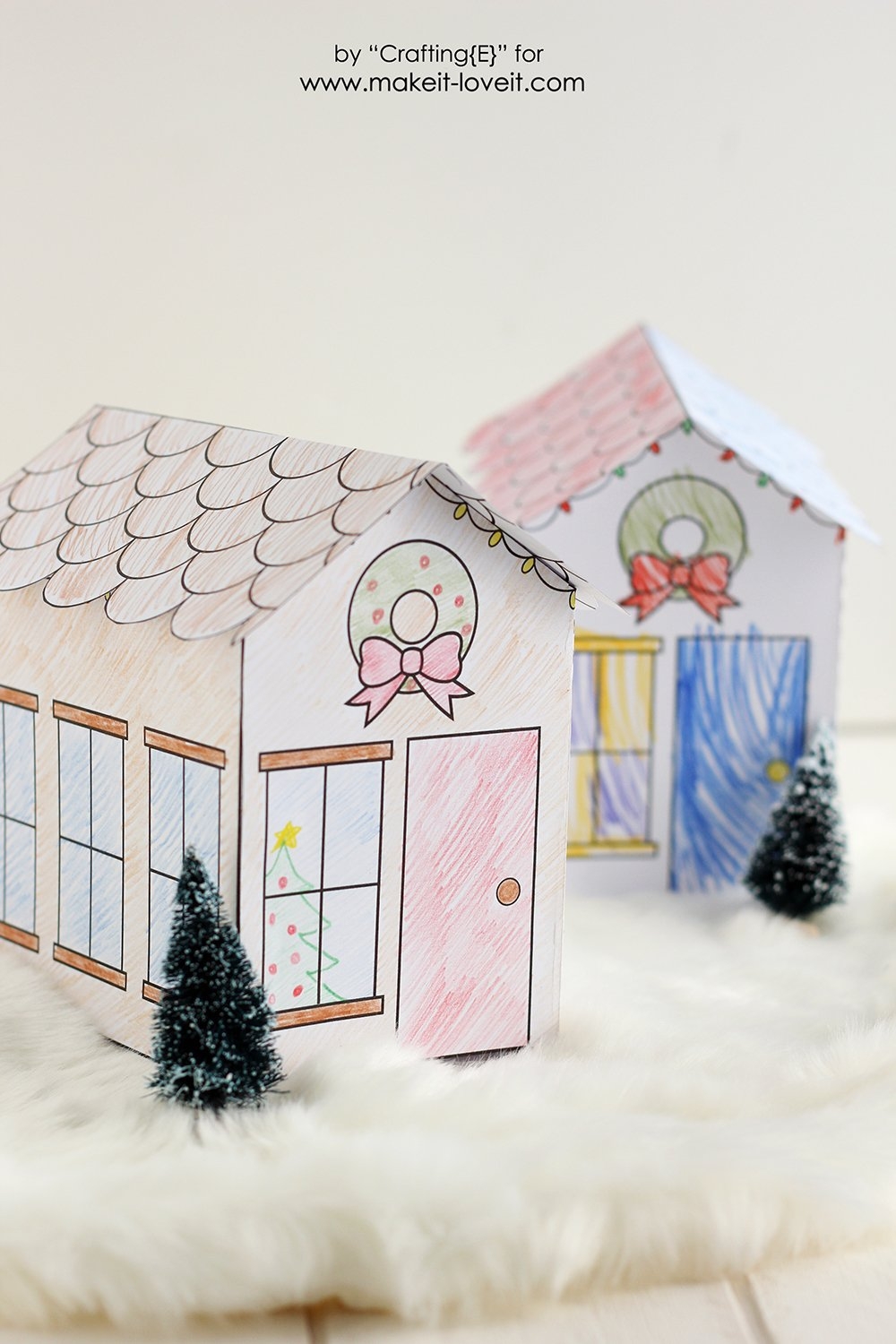 Printable 3D Christmas Houses great For Kids Make It Love It Printable 3D Christmas Houses great For Kids Make It Love It