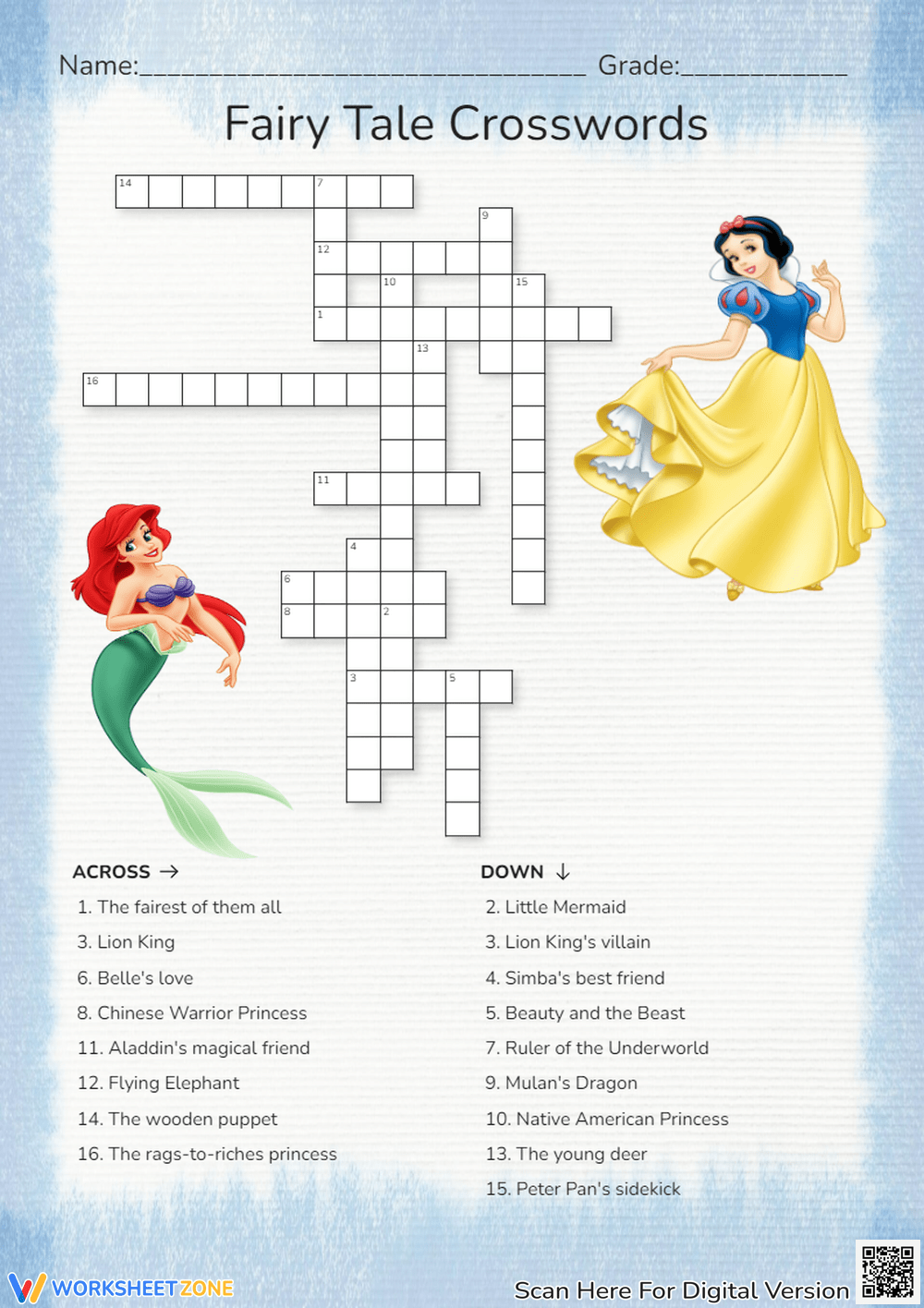 disney crossword puzzles printable disney crossword puzzles printable