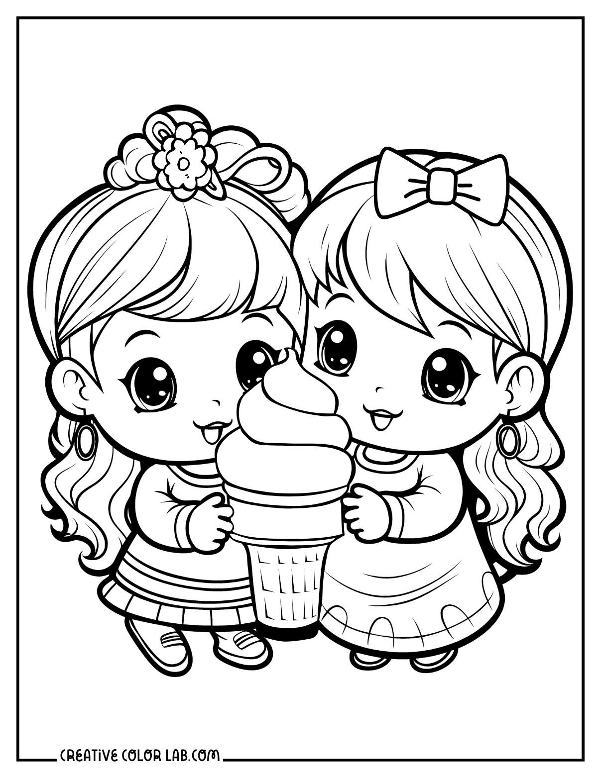 best friend coloring pages