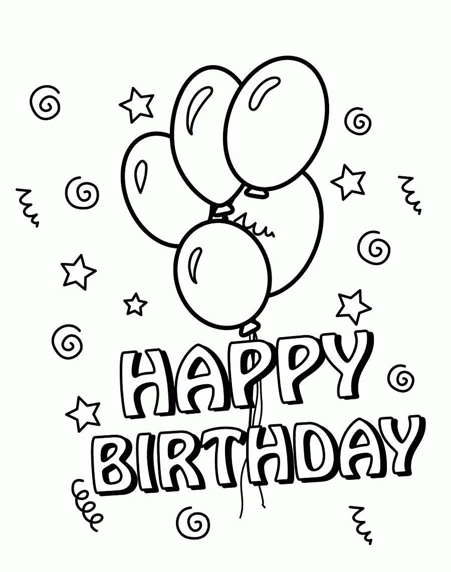 happy birthday coloring pages printable happy birthday coloring pages printable