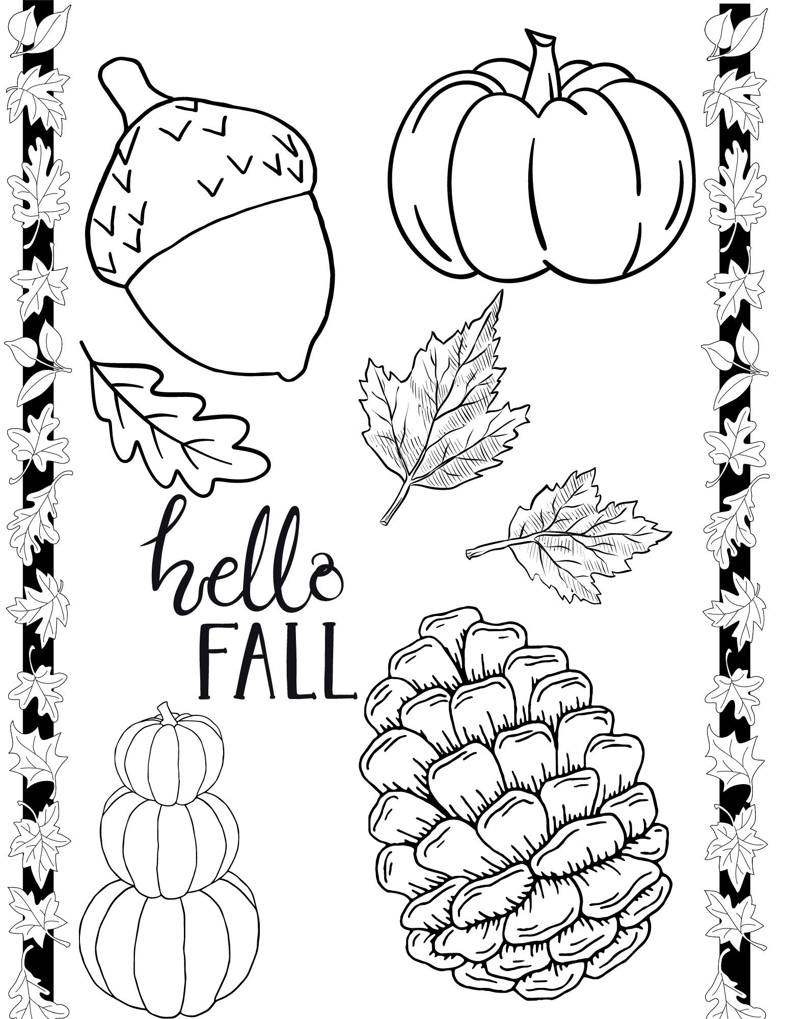 fall color pages to print