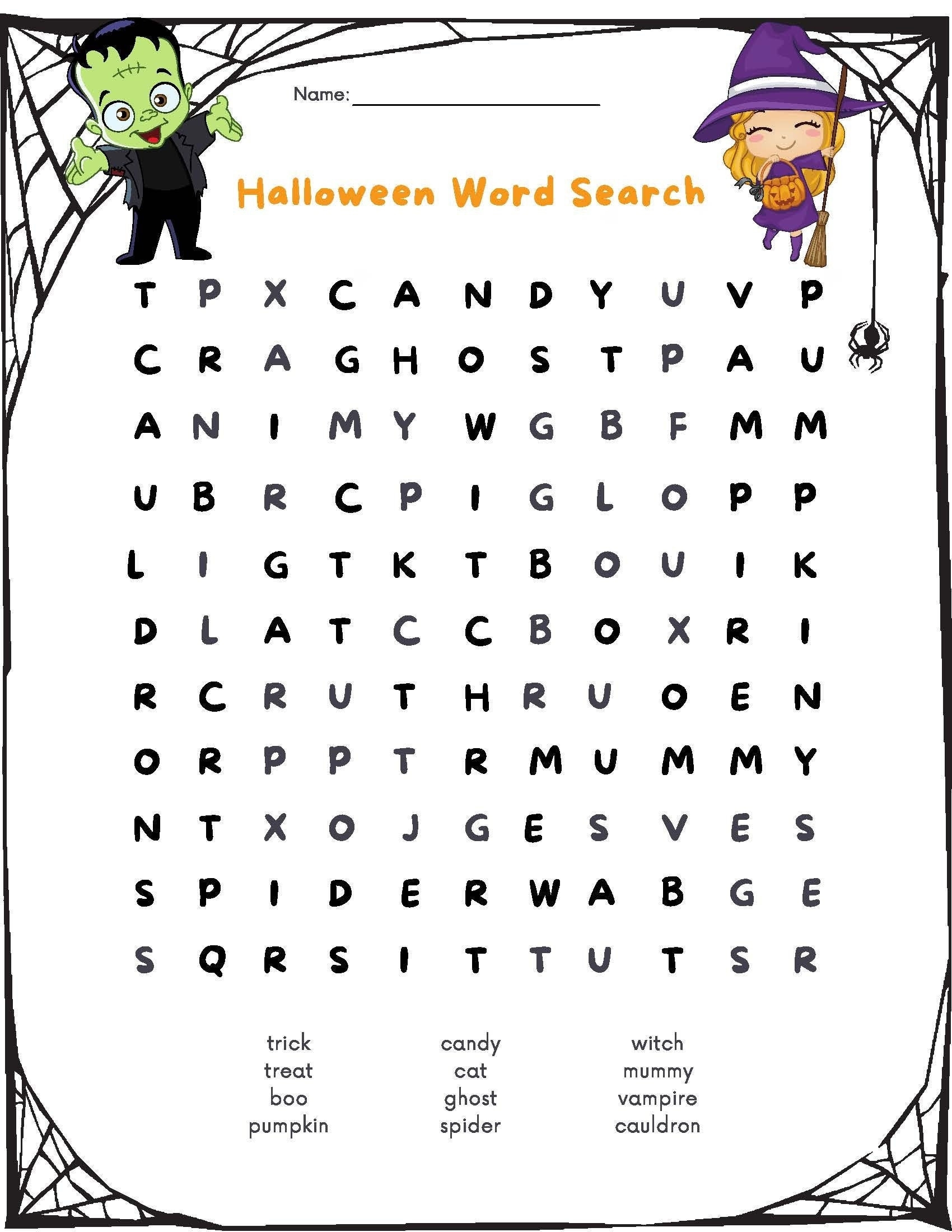 Printable Halloween Word Search W Answer Sheet Etsy Israel Printable Halloween Word Search W Answer Sheet Etsy Israel