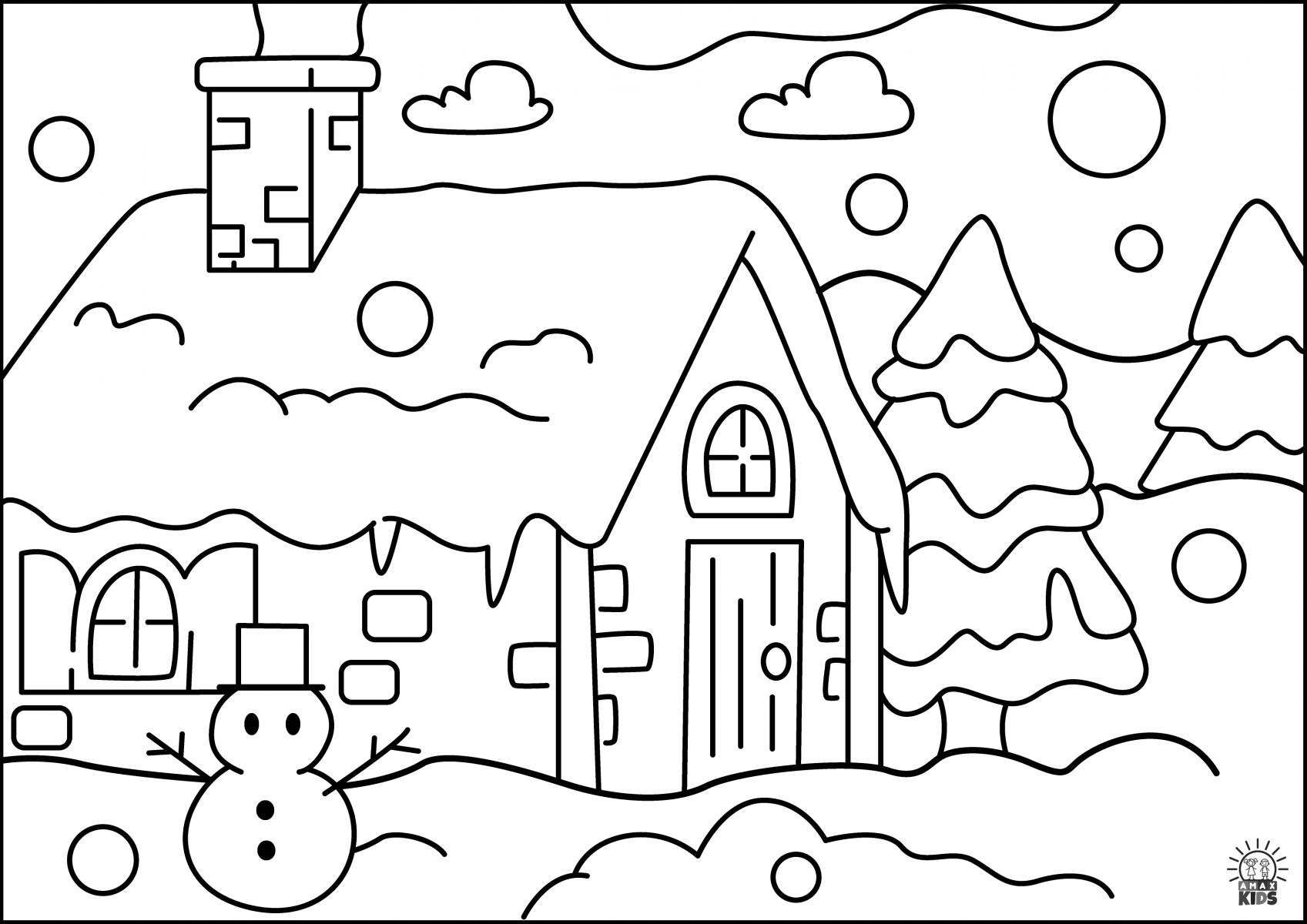 winter coloring page for kids winter coloring page for kids