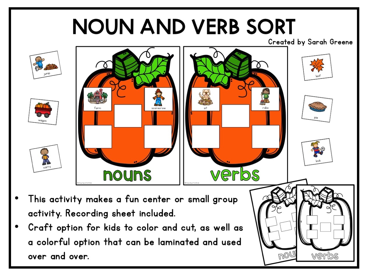 noun and verb sort