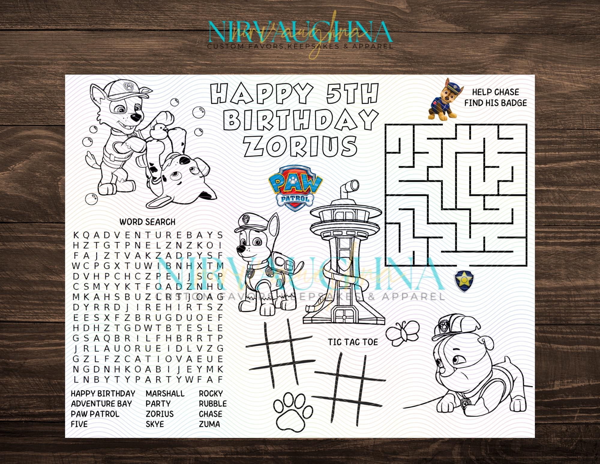 Puppy Patrol Birthday Coloring Sheet Activity Sheet Etsy Puppy Patrol Birthday Coloring Sheet Activity Sheet Etsy