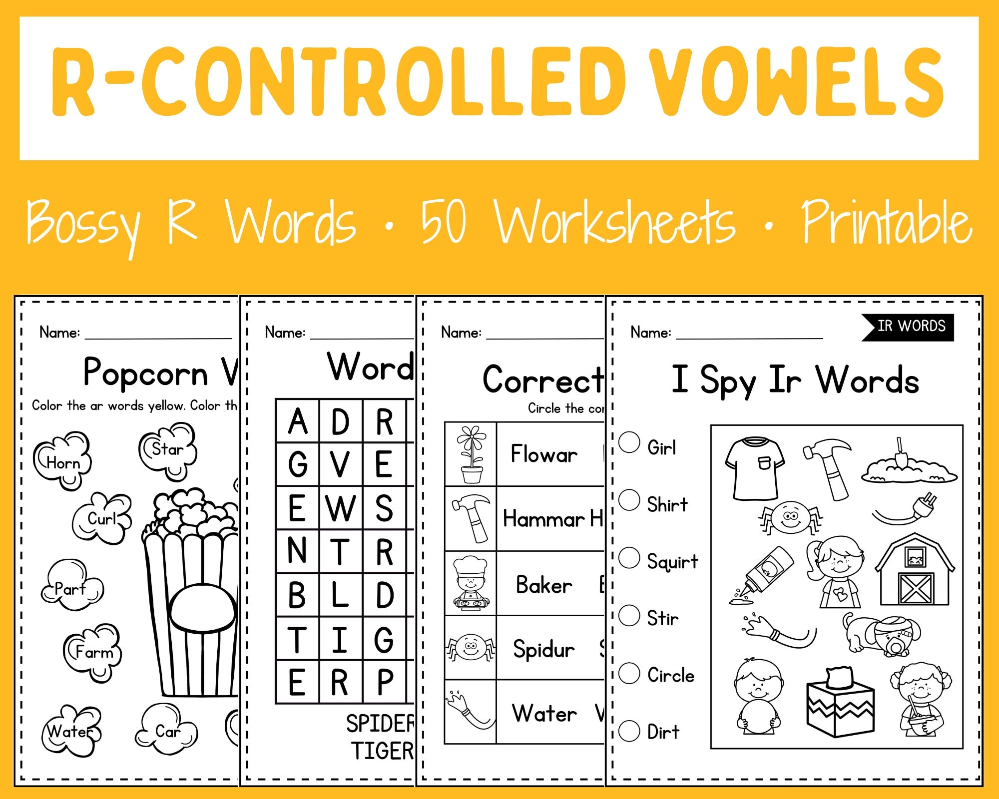 r controlled or worksheets r controlled or worksheets