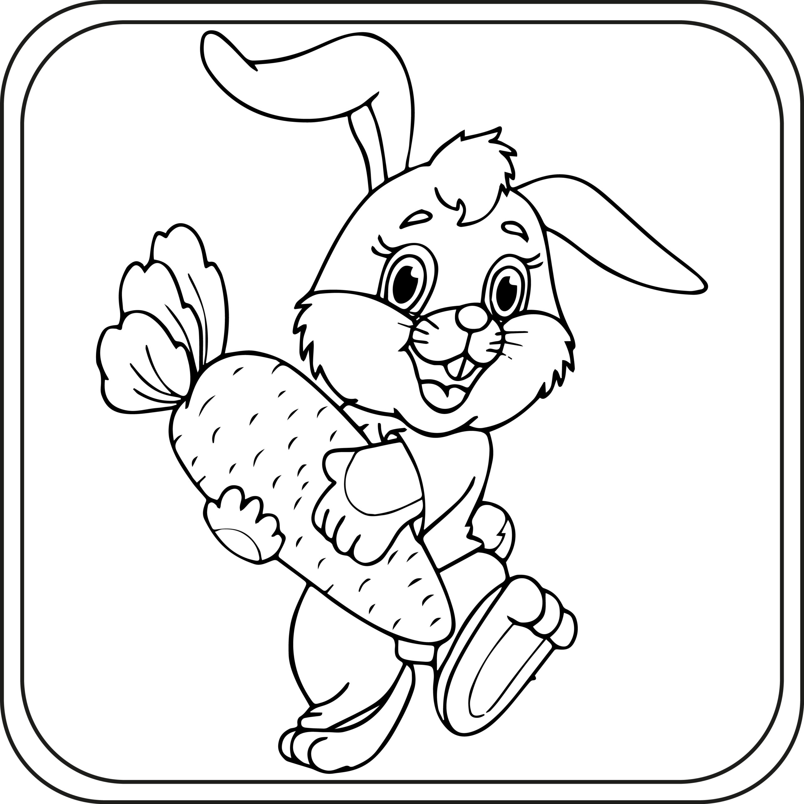 Rabbit Coloring Pages Preschool Kindergarten First Grade Made By Teachers Rabbit Coloring Pages Preschool Kindergarten First Grade Made By Teachers
