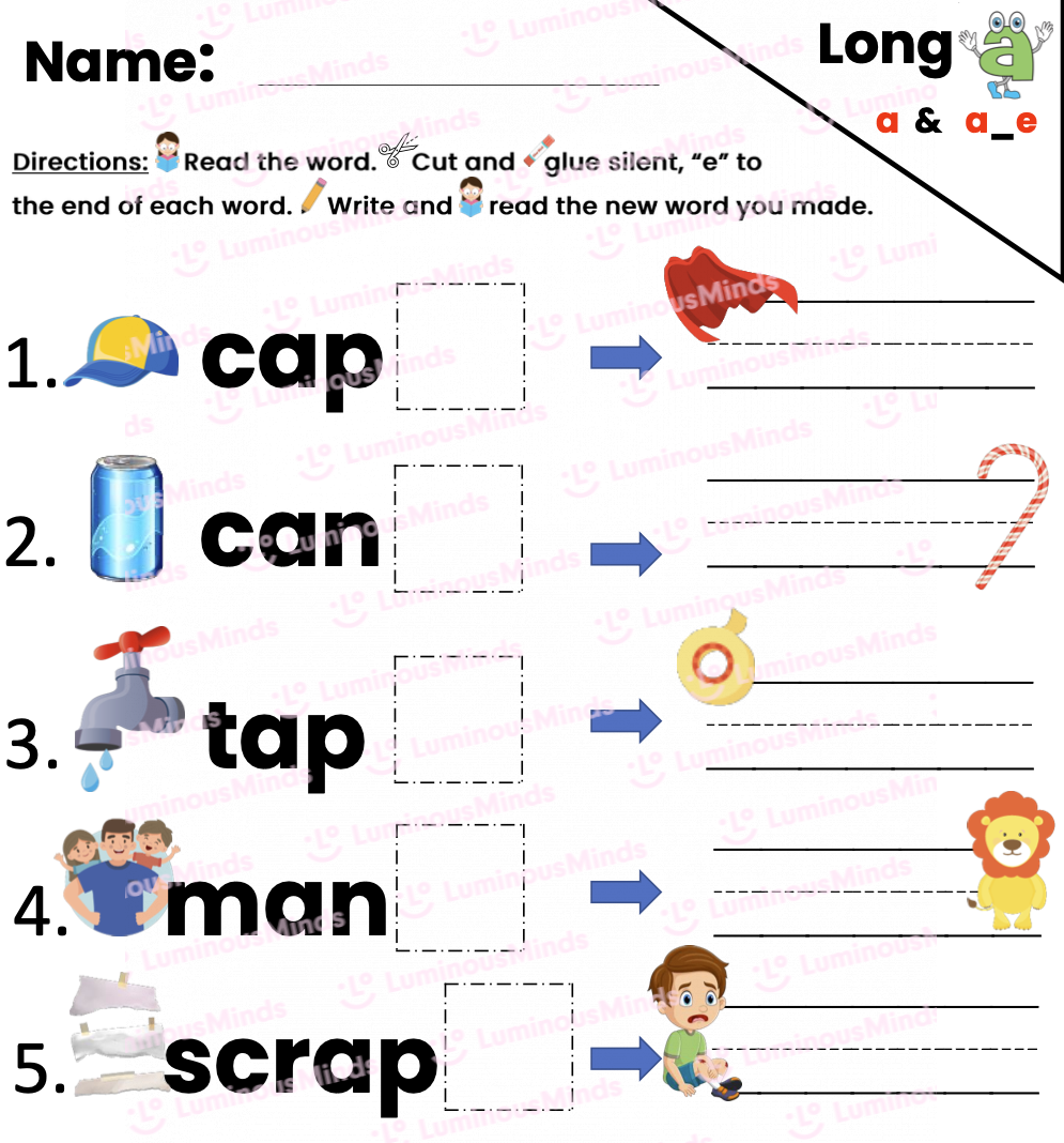 Reading Comprehension Worksheets Long A Worksheet Cut And Paste With A And A E Reading Comprehension Worksheets Long A Worksheet Cut And Paste With A And A E