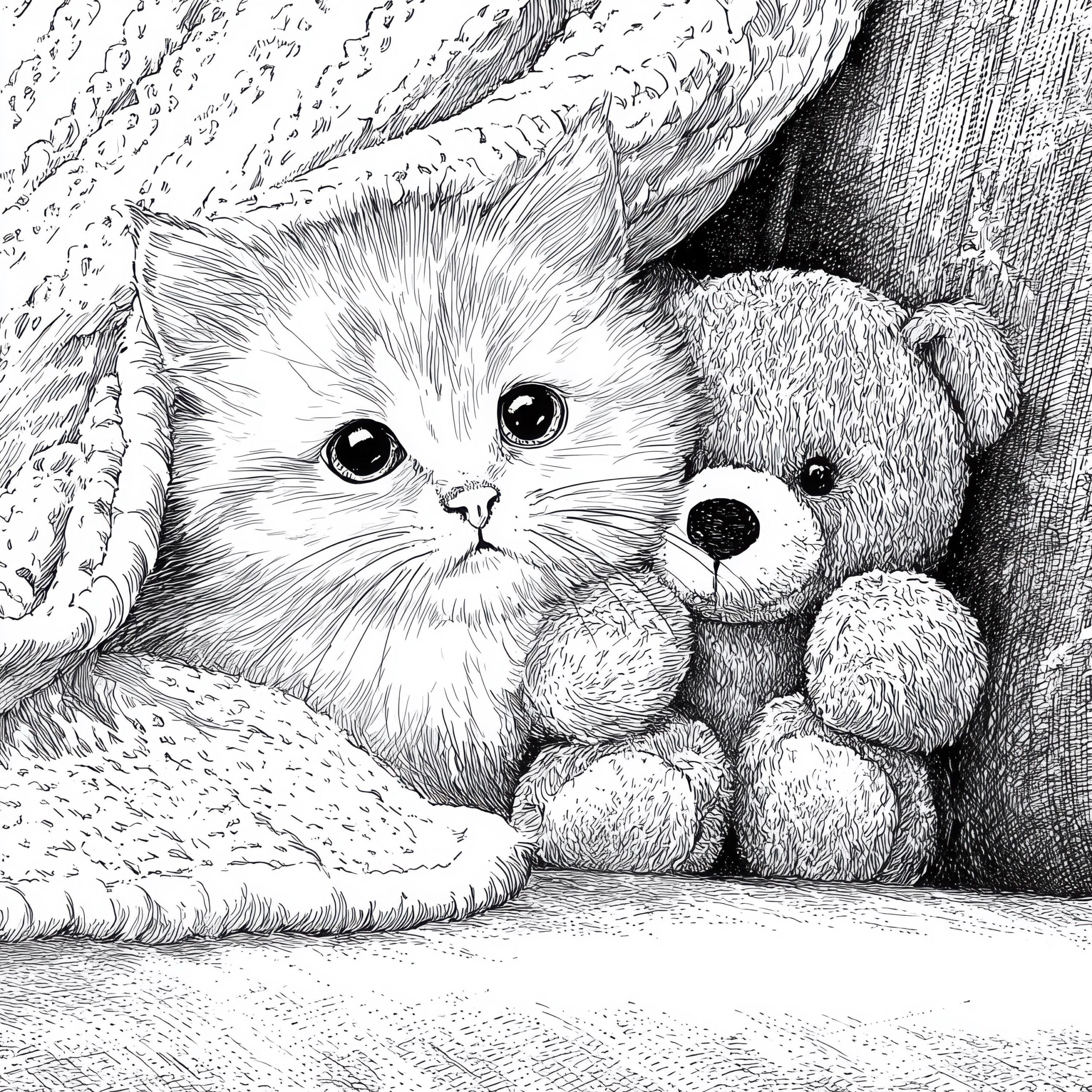 printable cat coloring page