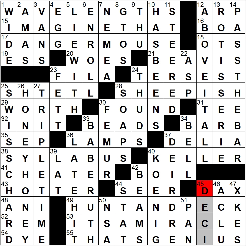 hardest to find crossword clue