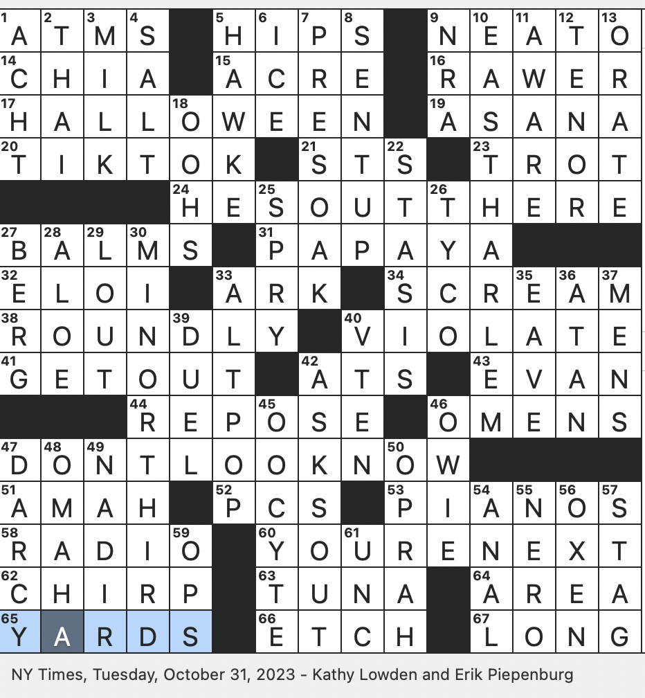 Rex Parker Does The NYT Crossword Puzzle Musical Interval Used To Convey Sadness TUE 10 31 23 2011 Dark comedy Slasher Film That Takes Place During A Family Reunion Upper Manhattan Neighborhood Rex Parker Does The NYT Crossword Puzzle Musical Interval Used To Convey Sadness TUE 10 31 23 2011 Dark comedy Slasher Film That Takes Place During A Family Reunion Upper Manhattan Neighborhood