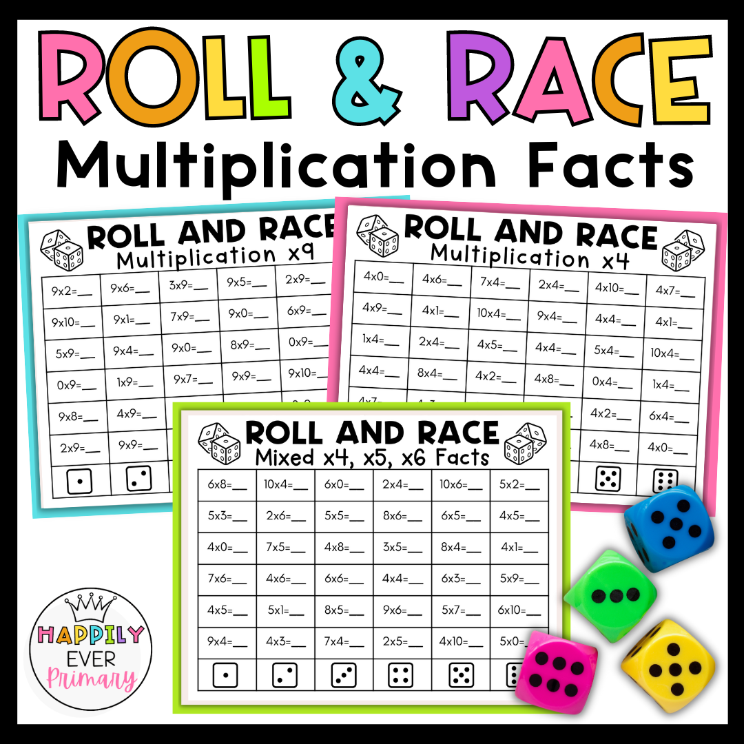 Roll And Race Math Game Multiplication Fact Fluency Practice Classful