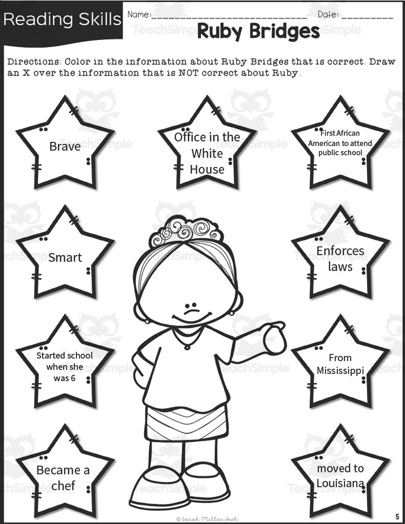 Ruby Bridges History Packet For 2nd 3rd Grade By Teach Simple Ruby Bridges History Packet For 2nd 3rd Grade By Teach Simple
