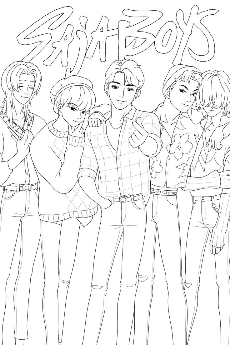 Saja Boys Para Colorir Saja Boys Para Colorir